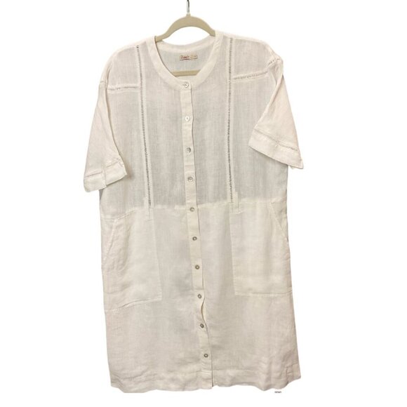 Faherty 100% Linen Shirt Dress size large - Picture 1 of 8